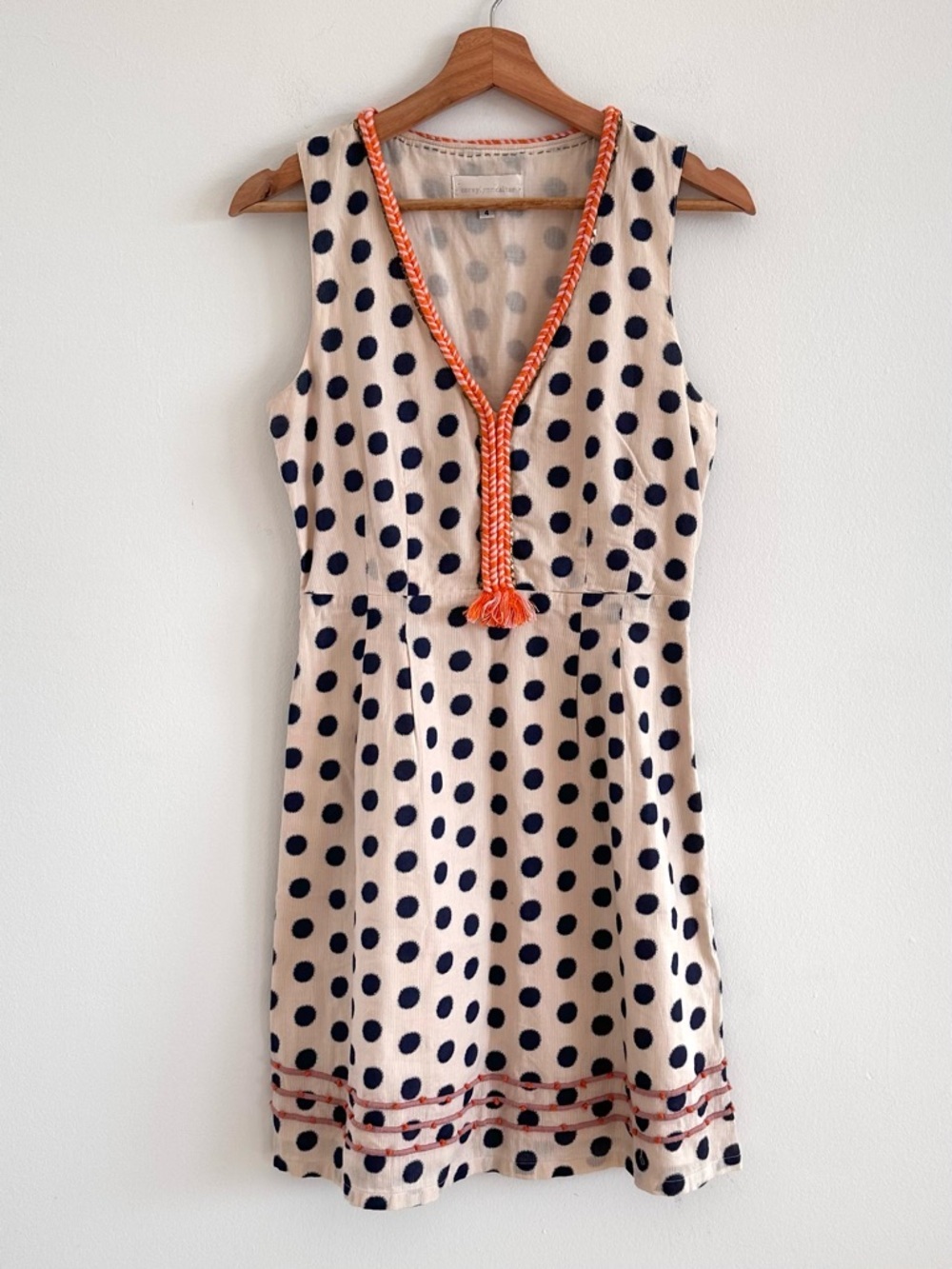Corey Lynn Calter Polka Dot Preppy Cotton dress size 4